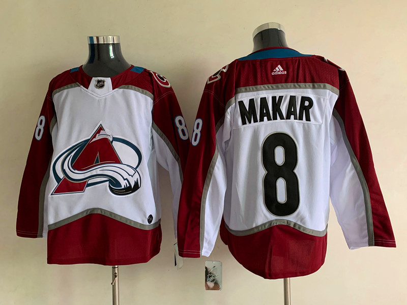 Men's Colorado Avalanche Cale Makar #8 White Home Breakaway Jersey